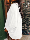 MQTIME  -  Johnny Collar Three-Quarter Sleeve Blouse
