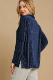 MQTIME  -  Umgee Side Slit Texture Button Up Shirt