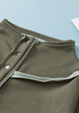 MQTIME  -   Exposed Seam Half Snap Long Sleeve Sweatshirt