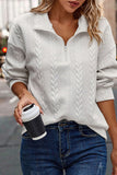 MQTIME  -  Half Zip Drop Shoulder Long Sleeve Sweatshirt