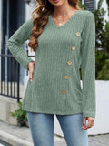 MQTIME  -  V-Neck Long Sleeve T-Shirt