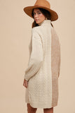 MQTIME  -  Annie Wear Color Block Turtleneck Sweater Dress