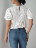 MQTIME  -  Perfee Tied Eyelet Short Sleeve Bodysuit
