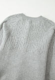 MQTIME  -  Openwork Button Down Long Sleeve Cardigan