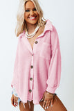 MQTIME  -   Waffle-Knit Collared Neck Long Sleeve Shirt