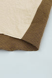 MQTIME  -  Contrast Plaid Button Down Long Sleeve Shirt