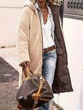 MQTIME  -  Plus Size Zip Up Sherpa Hooded Coat