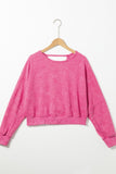 MQTIME  -  Cutout Round Neck Long Sleeve Sweatshirt