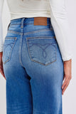 MQTIME  -  Judy Blue Full Size Distressed High Waist Wide Leg Jeans