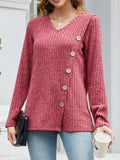 MQTIME  -  V-Neck Long Sleeve T-Shirt