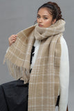 MQTIME  -  Fringe Plaid Thermal Scarf