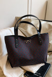 MQTIME  -  Polyester Bow Polka Dot Tote Bag