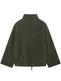 MQTIME  -   Turtleneck Zip Up Long Sleeve Plush Jacket