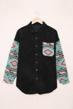 MQTIME  -  Pocketed Geometric Collared Neck Shacket
