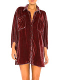 MQTIME  -  Collared Neck Button Down Long Sleeve Shirt
