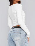 MQTIME  -  Button Down Long Sleeve Top