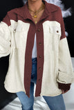 MQTIME  -  Pocketed Contrast Collared Neck Jacket