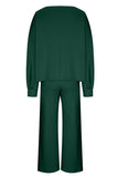 MQTIME  -  Round Neck Long Sleeve Top and Pants Set
