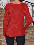 MQTIME  -  Boat Neck Long Sleeve Top