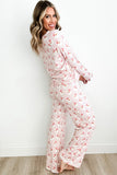 MQTIME  -  Santa Print Long Sleeve Top and Pants Lounge Set