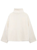 MQTIME  -   Zip Up Turtleneck Long Sleeve Plush Jacket