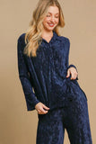MQTIME  -  Umgee Side Slit Texture Button Up Shirt