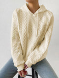 MQTIME  -  Drawstring Drop Shoulder Long Sleeve Hoodie