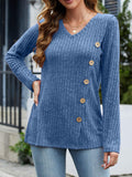 MQTIME  -  V-Neck Long Sleeve T-Shirt