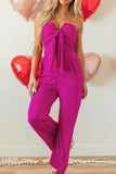 MQTIME  -  Tied Tube Wide Leg Jumpsuit