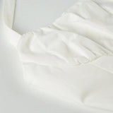 MQTIME  -  Women's White Cami Dress Elegant Fashion A-Line Mini Dress Casual Wear for Party Club Dating Graduation Sundress