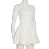 MQTIME  -  Women's White Cami Dress Elegant Fashion A-Line Mini Dress Casual Wear for Party Club Dating Graduation Sundress