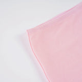  MQTIME  -  Women Pink Mesh Patchwork Midi Skirt Lace Trim Asymmetrical Hem Low Waist Elegant A Line Flowing Summer Beach Party Skirt Ladies