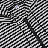  MQTIME  -  Women's Striped Crop Hoodie Zip Up Long Sleeve Casual Slim Fit Y2K Streetwear Hooded Sweatshirt Top with Drawstring Autumn