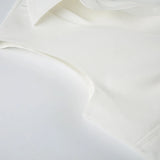 MQTIME  -  Women's Twist Design Sleeveless Crop Top with Side Zipper Turn-down Collar Blouse White Shirts Y2K Style Summer Fashion