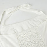 MQTIME  -  Women's White Cami Dress Elegant Fashion A-Line Mini Dress Casual Wear for Party Club Dating Graduation Sundress