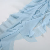 MQTIME  -  Women's Ruffle Asymmetrical Mesh Skirt Elegant Low Waist Tiered Layer Ribbon Mini Skirt Ladies Summer Bottoms Y2k Downtown Girl