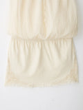  MQTIME  -  Sexy Strapless Tube Top Dress Romper Women Summer Drawstring Pleated Lace Trim Bodycon Jumpsuit Aesthetic Fairy Mini Robe