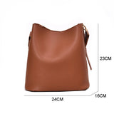 MQTIME  -  casual wide strap bucket bag designer women shoulder bags luxury pu crossbody bag large capacity messenger bag simply purse