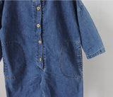 MQTIME  -  New Autumn Unisex Children Denim Jumpsuits Korean Style Chic Baby Boys Girls Overalls Soft Loose Trousers Kids Clothes