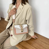MQTIME  -  Fashion Women Chain Crossbody Bag Leisure Splice Small Square Shoulder Bag Luxury Design Messenger Bag Travel Purse and Handbag
