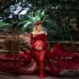 MQTIME  -  Chiffon Maternity Dress for Photography Pregnancy Photoshoot Dress Lace Baby Bump Shooting Dress for For Pregnant Women