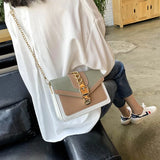 MQTIME  -  Fashion Women Chain Crossbody Bag Leisure Splice Small Square Shoulder Bag Luxury Design Messenger Bag Travel Purse and Handbag