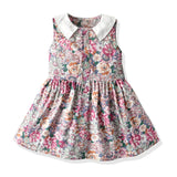 MQTIME  -  Hawaii Girls Summer Casual Dress Girls Princess Sleeveless Sundress Sweet Printing Holiday Beach Kids Dresses