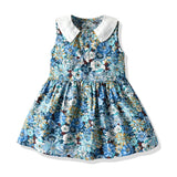 MQTIME  -  Hawaii Girls Summer Casual Dress Girls Princess Sleeveless Sundress Sweet Printing Holiday Beach Kids Dresses