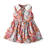 MQTIME  -  Hawaii Girls Summer Casual Dress Girls Princess Sleeveless Sundress Sweet Printing Holiday Beach Kids Dresses