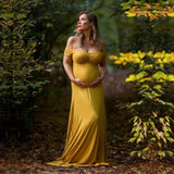 MQTIME  -  Lace Maternity Shoot Dress Shoulderless Pregnancy Photography Dresses Elegence Pregnant Women Maxi Maternity Gown For Photo Prop