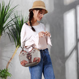 MQTIME  -  Women Linen Casual Handbag High Quality Travel Shoulder Bag Shopper Tote Purse Female Large Capacity National Design Bolso Mujer