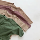 MQTIME  -  Baby Boys Girls Pure Color T-shirt Tops Autumn Baby Boys Girls Long Sleeve Cotton Pullover T-shirt Children Clothing