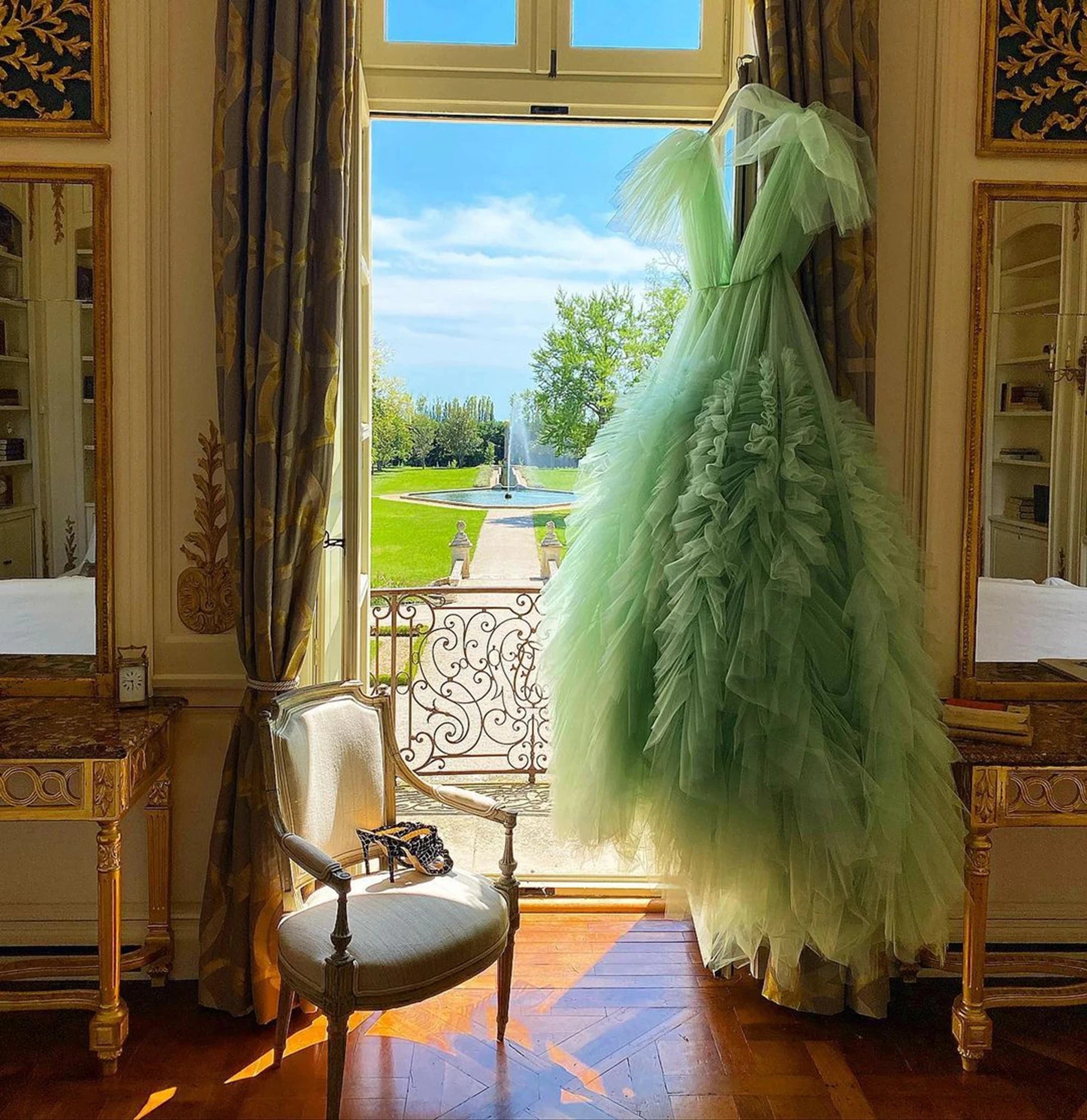 Mqtime Pretty Sage Green Puffy Tulle Dress Ball Gown Prom Party Dresse mqtime Mqtime Pretty Sage Green Puffy Tulle Dress Ball Gown Prom Party Dresse mqtime