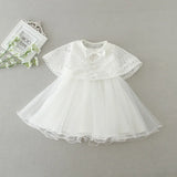  MQTIME  -  New Summer 0-24M Infant Baby Girls White Lace Princess Dress Baptism Dresses Baby Birthday Wedding Party Evening Dress